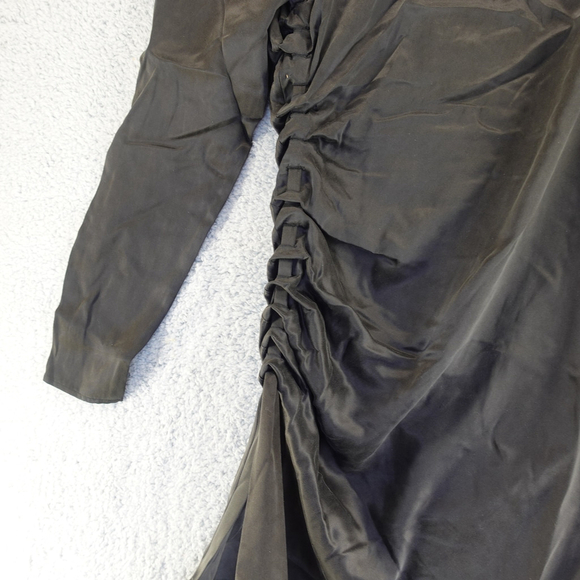 Women's Equipment Annalise Midi Asymmetry Silk Dress Size 10 NWT $550 - Picture 7 of 12